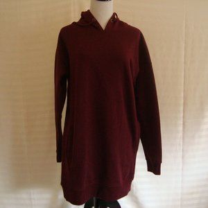 New Zenana Outfitters Oversized Sweatshirt Hoodie Pockets Plum Color sz M/L